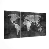 World Map Glass Wall Art.